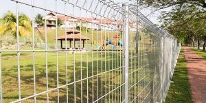 BRC security fencing with the tough galvanized panel system that is also anti-climb, being erected at many residential and industrial properties in Malaysia.